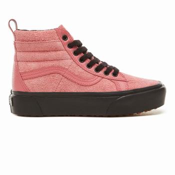 Vans Sk8-Hi Platform MTE - Naisten Korkeavartiset tennarit - Pinkki/Mustat